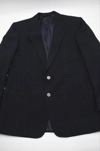 Christian Dior 43 XL Black Two Button Formal Blazer Jacket Vintage - Picture 1 of 15