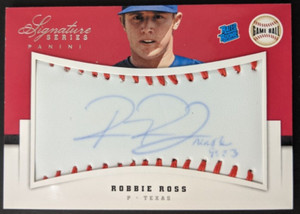 Robbie Ross AUTO 2012 Panini Signature Series GAME BALL #139 Baseball RC /299