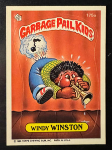 1986 Topps GARBAGE PAIL KIDS Series 5 - 175a WINDY WINSTON - Near Mint, Var-side