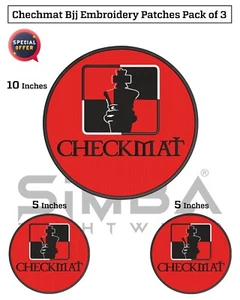 BJJ Checkmat Gi Patches Jiujitsu Gi Embroidery Patches Checkmat BJJ Kimono Patch - Picture 1 of 8