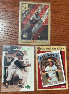 3-ROBERTO CLEMENTE-1987 & 1997 TOPPS/2000 ВЕРХНЯЯ ПАЛУБА WHY3K? КАРТЫ-APR1125 - Изображение 1 из 2