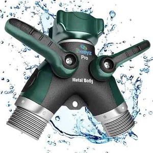 Hose Splitter 2 Way Heavy Duty - Outdoor Faucet and Garden Hose Splitter - Durab - Picture 1 of 9