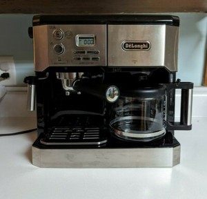 DeLonghi BCO430 Combination Espresso & 10-Cup Coffee Machine, Silver & Black