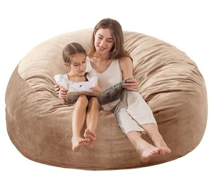 Large Bean Bag Chair for Adults/Kids with Filling, 4 ft Memory Foam Bean Bag ... - Picture 1 of 7