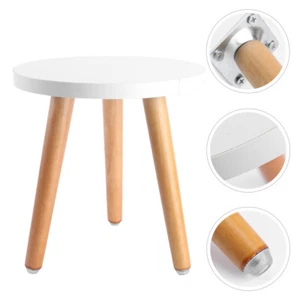 Plant Stool Outdoor Wood Flower Pot Stand Flowerpot Stool Wooden Round Stool - Picture 1 of 12