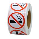 Eye Catching No Smoking Logo Sign Stickers Restaurant & Shop Supplies 500 Pcs