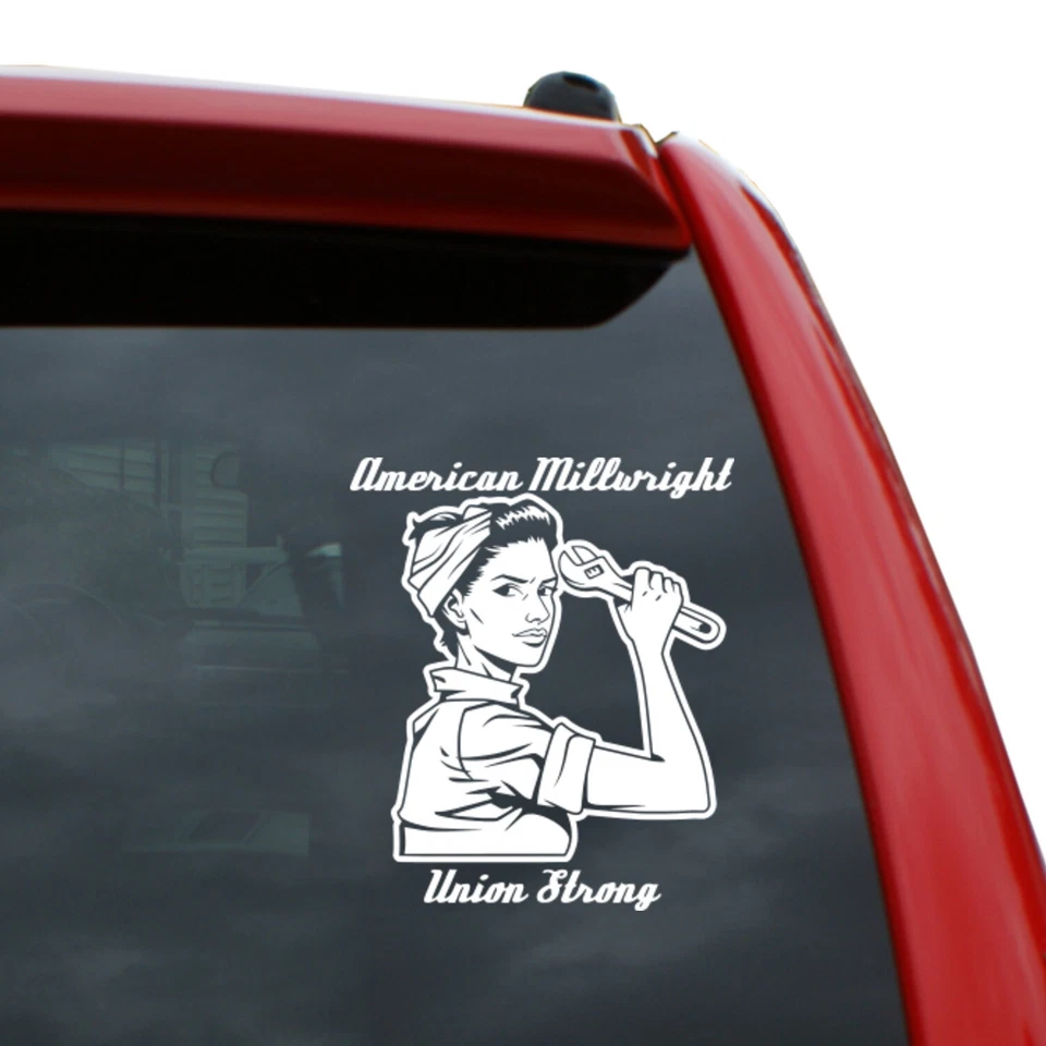 Millright Rosie Vinyl Decal Sticker | Color White | 5 inch Tall - Image 1 of 1