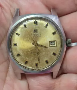 Reloj Tissot Seastar Visodate T12 Manual De Colección Para Hombre Cal 782 43516 Esfera Dorada - Imagen 1 de 5