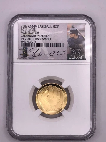 2014-W $5 Gold MLB Players Celebration Series NGC PF 70 Ultra Cameo Cano MINT++ Cover