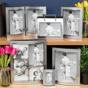 Shudehill Silver Anodised Modern Photo Frame - 9 Size choices - Gift Boxed - Picture 1 of 9