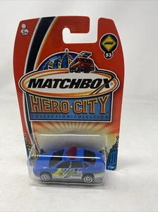 Matchbox Hero City Collection (2003) Blue Crossing Guard Chevrolet Impala Police - Picture 1 of 4