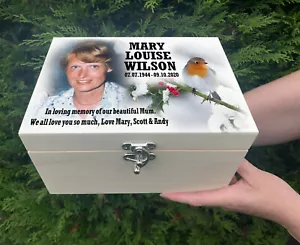 Urna personalizzata, cofanetto o memory box, urna per cremazione cenere, design festivo. - Foto 1 di 12