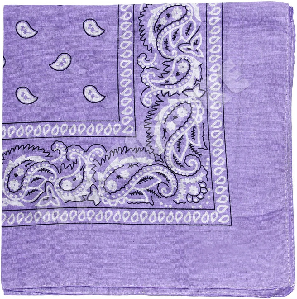 Lot  3/6/12 Pack Paisley Print Bandana 100% Cotton Head Warp Scarf - Image 1 of 3