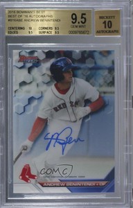 2016 Bowman's Best of Andrew Benintendi #B16-ABE BGS 9.5 GEM MINT Auto
