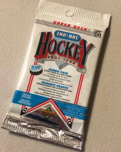 1991-92 Upper Deck Hockey French Edition Jumbo Pack - Super Rare - 17 Cards/Pack - Picture 1 of 2