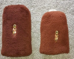 Sun Burst Kachina Brown Fuzzy Golf Club Covers Set of 2 - Picture 1 of 16