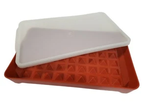 Tupperware Deli Fleischhalter 1292-7 mit Deckelfarbe orange mit weißem Deckel - Bild 1 von 9