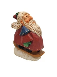 Cartera firmada David Fryman Santa Claus Snowboarding #DF1324 EE. UU. De colección 1998 - Imagen 1 de 9