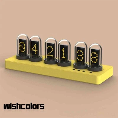 MiniIPS 6Digit Clock Pseudo Glow Tube Clock Multifunction Alarm Clock+IPS Screen - Image 1 of 4