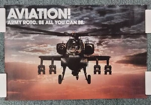 1980s "Aviation! Army ROTC. Be All You Can Be" Army Recruiting POSTER 16x24 #2 - Picture 1 of 5