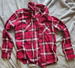 Vintage - Levi - Long Sleeve - Red - Flannel - Size M - Button Up - Picture 1 of 4