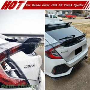16-2020 Fits HONDA Civic X 10th Hatchback Trunk Spoiler L Type Painted Black - Bild 1 von 8
