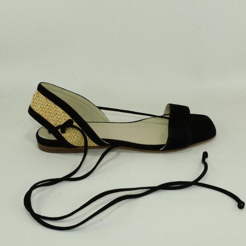 JORDAN Sandali donna infradito neri suola pelle Howsty principali in Spagna TG 38