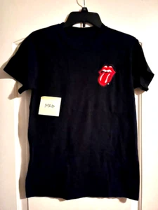 Camiseta The ROLLING STONE M Logo Lengua Roja Nueva Para Hombre Oficial Algodón Negro - Imagen 1 de 1