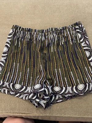 Pantalones Cortos H&M Conscious Mujer Talla 6 Azul Marrón Blanco (CT) Foto 1 de 4