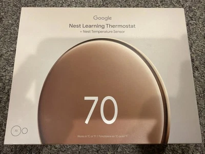 Nuevo Termostato de Aprendizaje Google Nest 4ª Generación + Sensor de Temperatura Nest (2ª) Dorado Foto 1 de 4