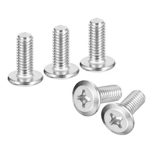 Tornillo de cabeza redonda plana Phillips 12 piezas M6x15 mm tornillo de máquina de accionamiento Phillips - Imagen 1 de 7
