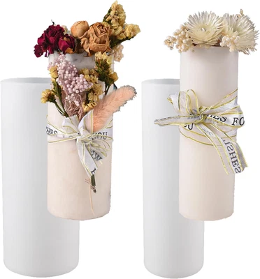 2 Pack 6 Inch Cylinder Candle Mold Pillar Candle Molds Taper - Resin Casting Sil - Image 1 of 4