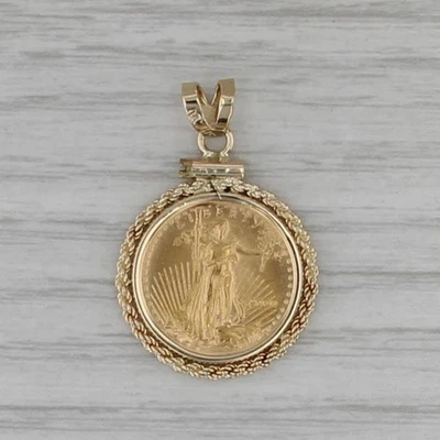 2000 1/10 унции американский золотой орел монета подвеска 14k 22k золото Walking Liberty - Изображение 1 из 4