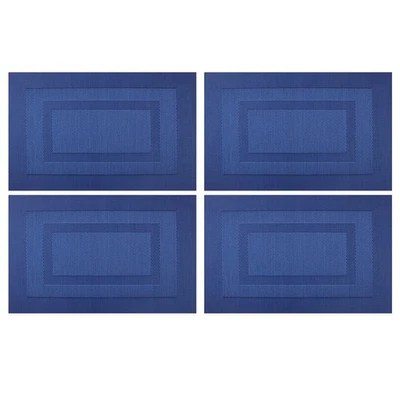  4 Pcs Tapis De Table Sous Plat Set Résistant À Chaleur Placemat PVC - Photo 1/4