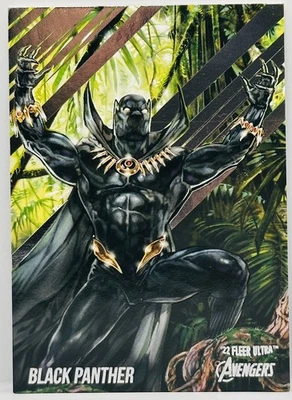 Tarjeta base 2022 Marvel Fleer Ultra Avengers Black Panther #7 Foto 1 de 2