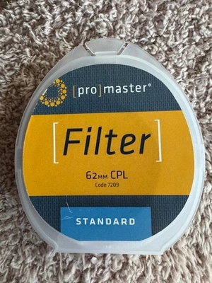 Promaster #7209 Circular Polarizing Filter 62 mm CPL Filter 7209 - Image 1 of 4
