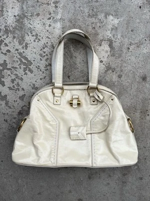 Bolsa tote de couro Yves Saint Laurent Rive Gauche YSL Muse - Imagem 1 de 4