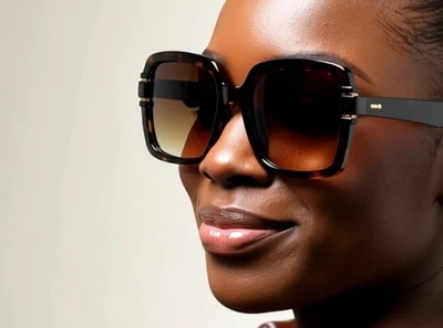 Sunglasses Flat Top Huge Big Oversized XXL Square Women Trendy Lentes Mujeres - Image 1 of 4