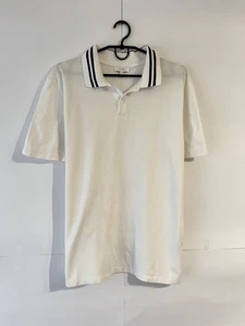 Reiss Classic Cotton Men White Polo Shirt Made in Portugal Size M - Picture 1 of 9
