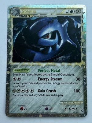 Steelix Prime 87/95 Holo Ultra Rare Pokémon HGSS Unleashed LP - Image 1 of 4