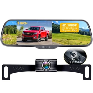 Rohent Rear View Mirror Camera - 5'' Monitor HD 1080P Backup Camera Easy Inst... - Picture 1 of 9
