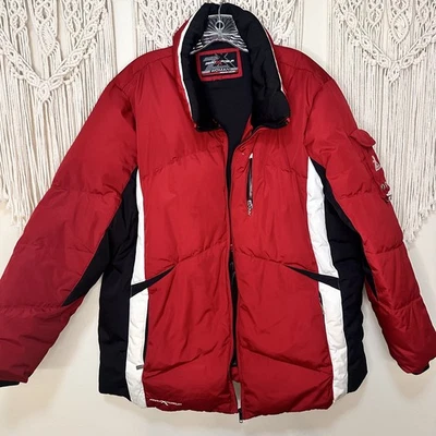 CERO X POSUR MUJER ROJO Y NEGRO SOMBRERO DESMONTABLE ESQUÍ CHAQUETA ABRIGO TALLA L Foto 1 de 4