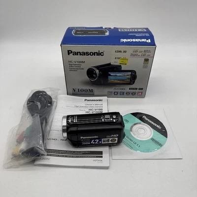 Panasonic HC-V100M HD Compact Camcorder with Battery & Box UNTESTED AS IS - Image 1 of 4