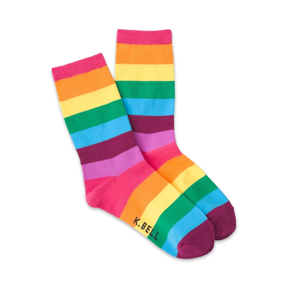 Calcetines unisex de novedad a rayas arco iris Foto 1 de 1
