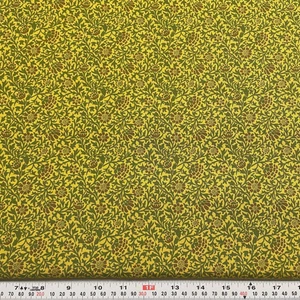 Best of Morris by Barbara Brackman Moda Mustard Cotton Fabric by the HALF YARD - Picture 1 of 2