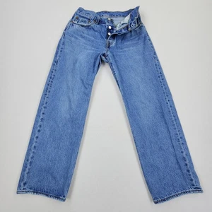 Pantalones de mezclilla ajustados Levi's Premium 501 años 90 para mujer talla 26x27 lavado medio botón mosca - Imagen 1 de 14