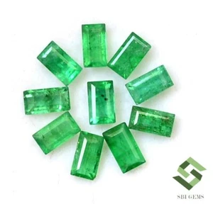 3.50x2 mm Natural Emerald Baguette Cut Lot 10 Pcs 0.98 CTS Loose Gemstones - Picture 1 of 5