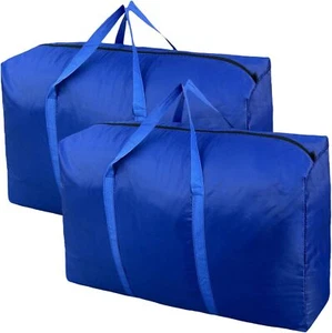 100L Extra Large Storage Bags, Big Moving Bags with Strong Zippers & Carrying Ha - Picture 1 of 6