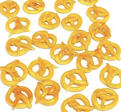 MONSTERMAGNETS Barbi Dollhouse Miniature Food Mini Pretzels Tiny Bread Twist Bakery Lot 👻🧲6pc