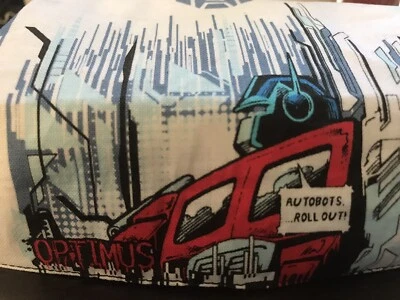 TRANSFORMERS OPTIMUS PRIME HANDGEFERTIGTE DREILAGIGE BAUMWOLLE/POLYESTER MASKE - WASCHBAR - Bild 1 von 4